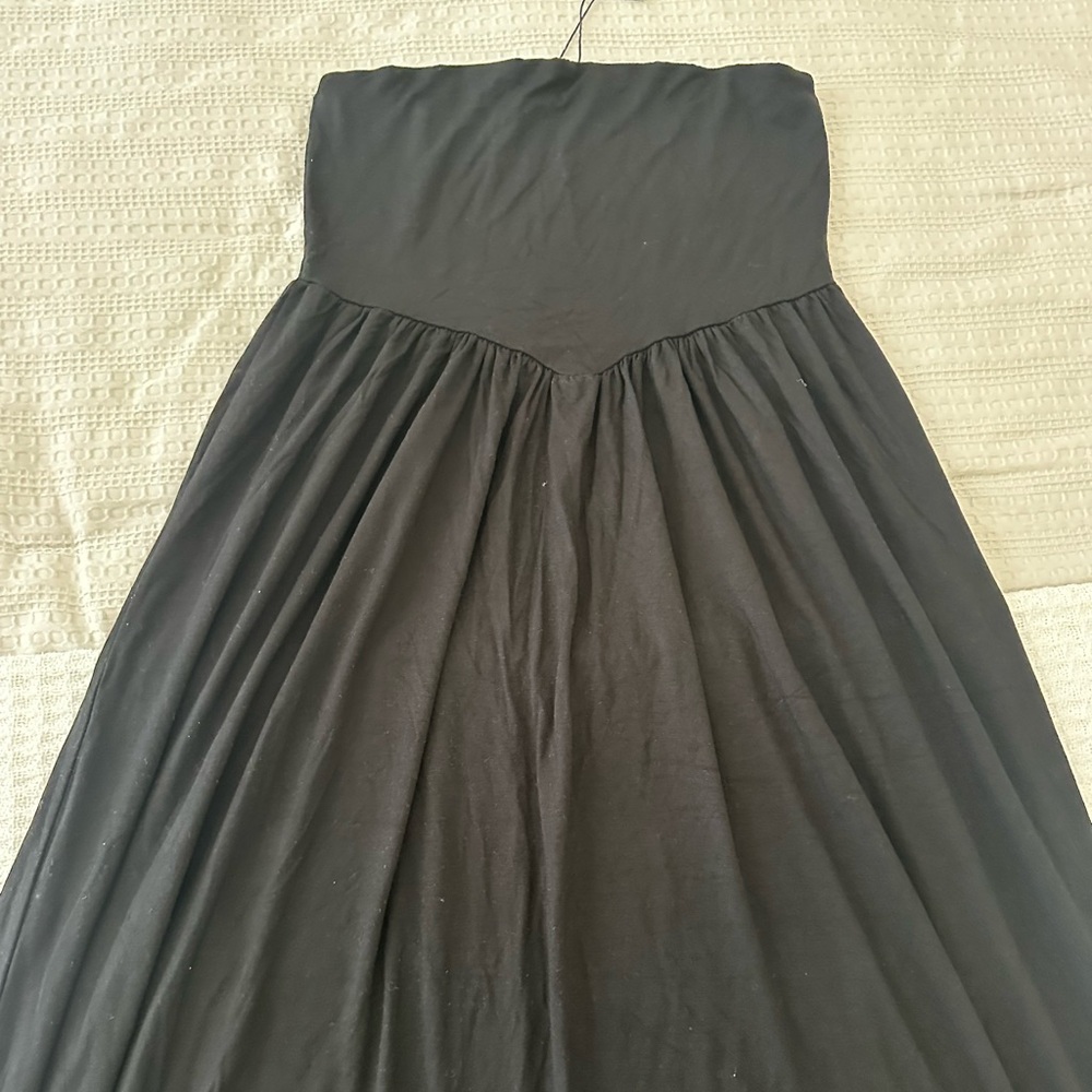 See You Monday Black Strapless Dress